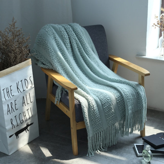 Nordic Knitted Throw Thread Sofa Blanket