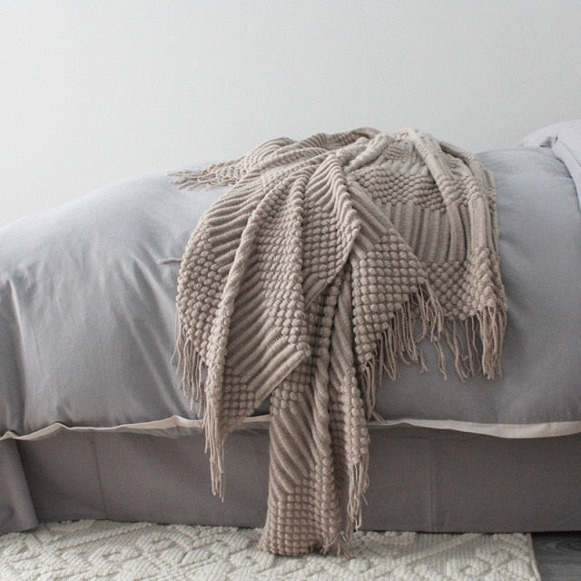 Nordic Knitted Throw Thread Sofa Blanket
