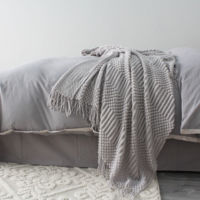 Nordic Knitted Throw Thread Sofa Blanket