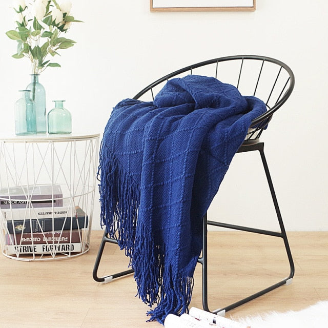 Nordic Knitted Throw Thread Sofa Blanket