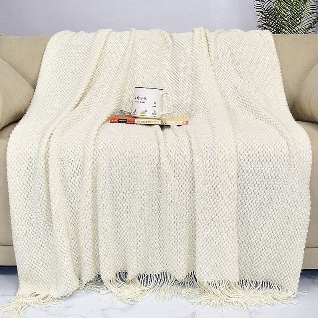 Nordic Knitted Throw Thread Sofa Blanket