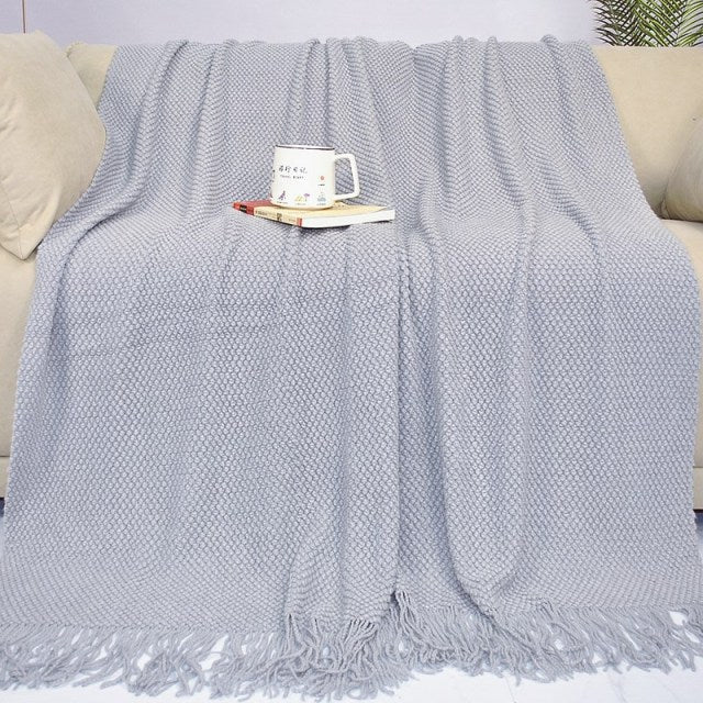 Nordic Knitted Throw Thread Sofa Blanket