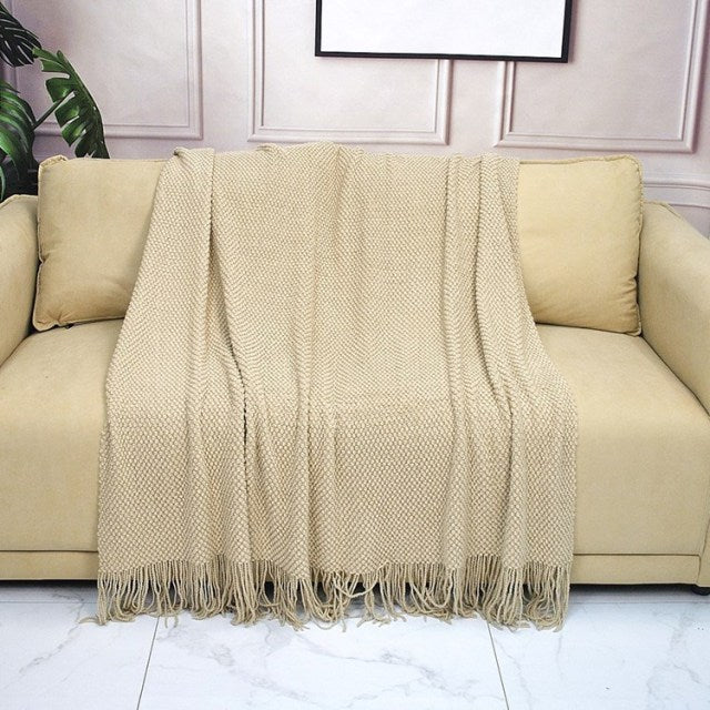 Nordic Knitted Throw Thread Sofa Blanket
