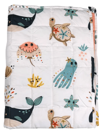 Relaxus Sensory Calming Weighted Blanket for Kids - Marine Kingdom (36x48 inches - 5Ibs)