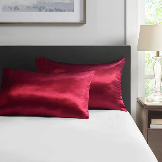 Satin King Pillowcase Red