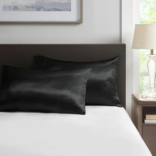 Satin Standard Pillowcase Black