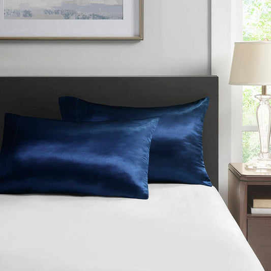 Satin Standard Pillowcase Navy
