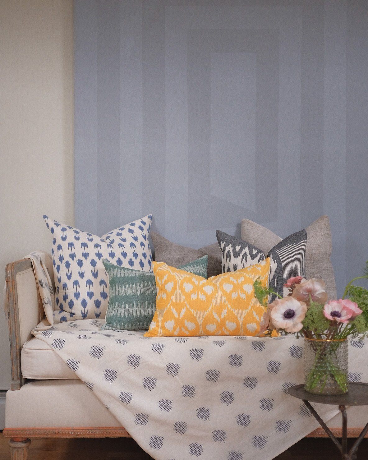 Myra Ikat Throw Pillow Cover