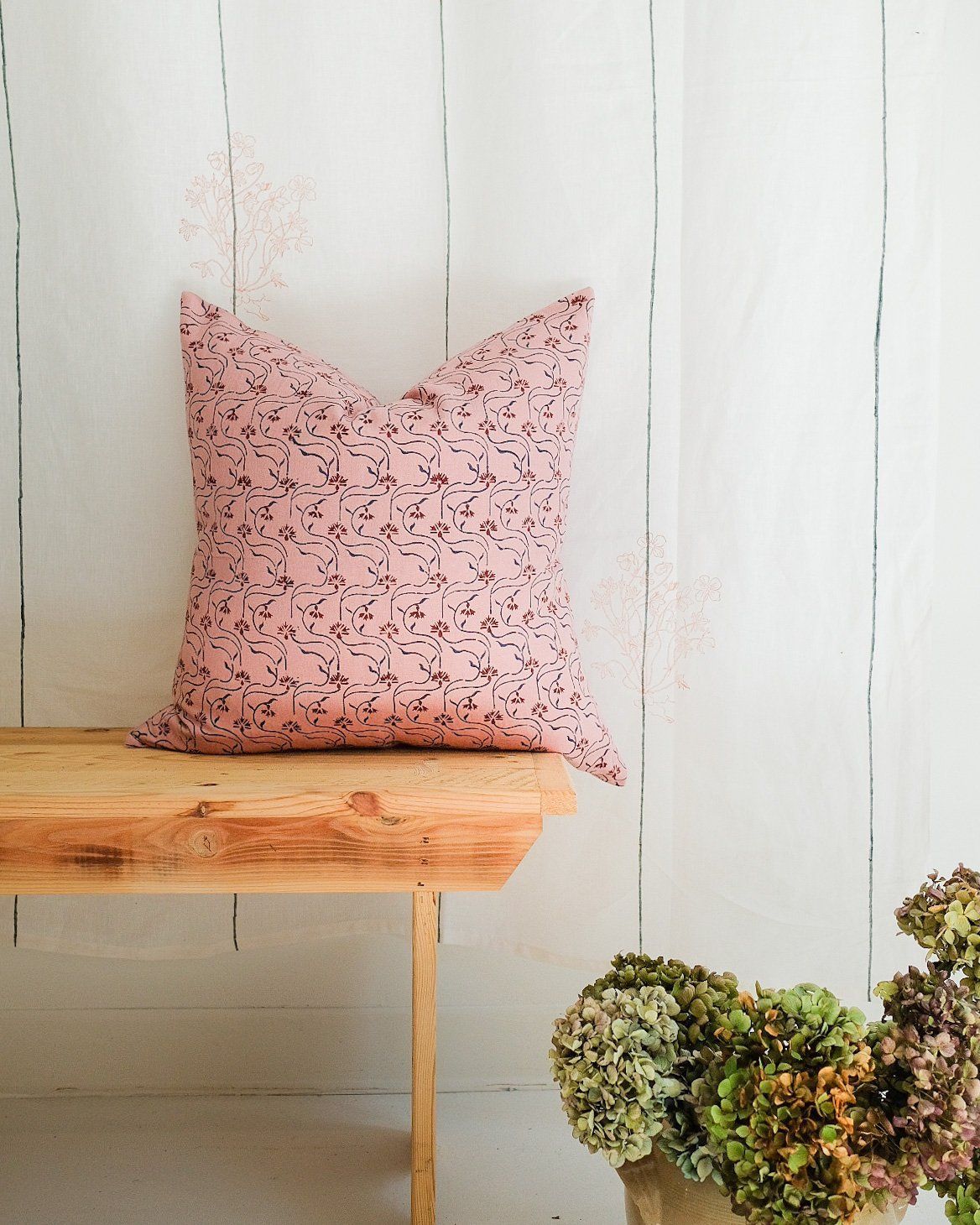 Tara Linen Throw Pillow Cover