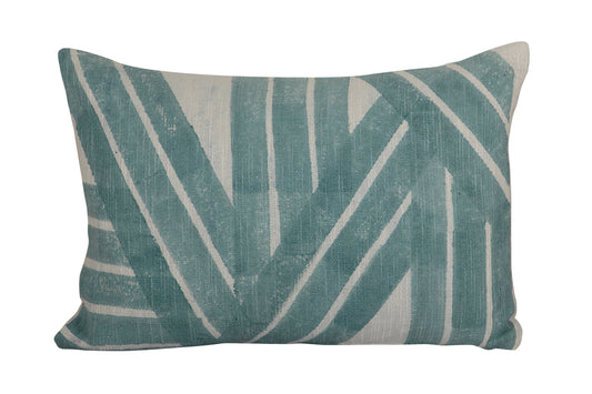Stripe Sky Throw Pillow Cover- Aqua