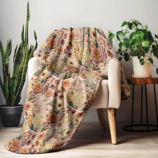Summer Wildflowers Fleece Blanket