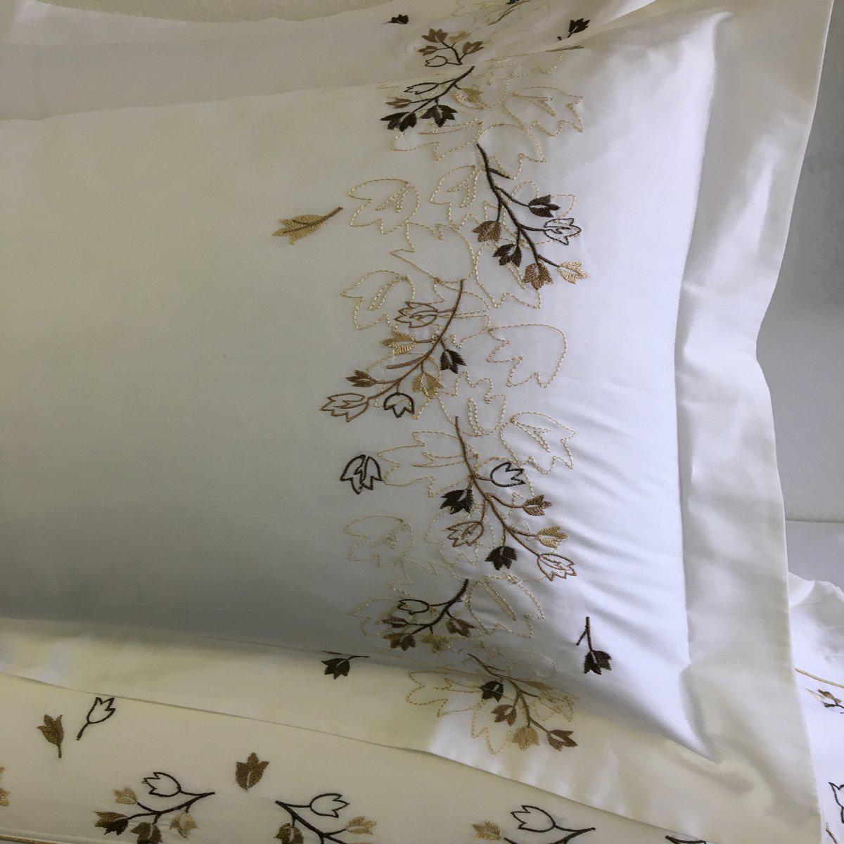 Tasneen 100% Cotton Embroidered Duvet Cover Sets-Royal Tradition-Standard Shams (Pair)-Egyptian Linens