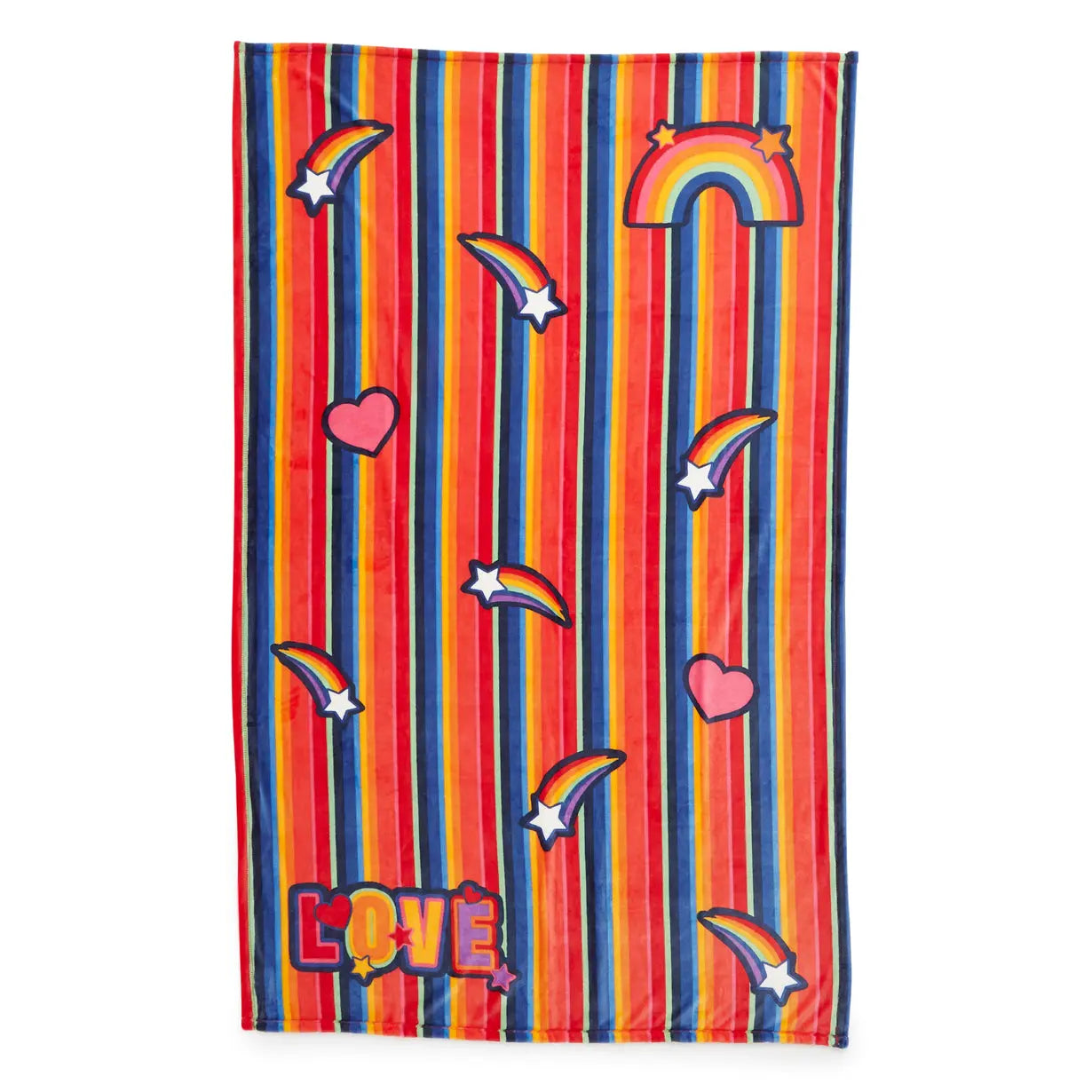 Plush Throw Blanket - Pride Love Stripe