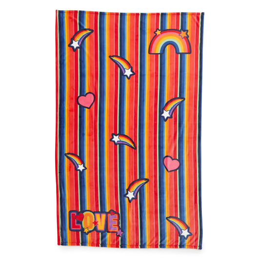 Plush Throw Blanket - Pride Love Stripe