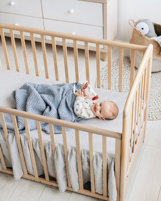 Waffle baby blanket in Light gray